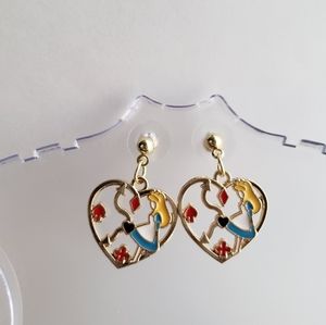 Alice in wonderland earrings